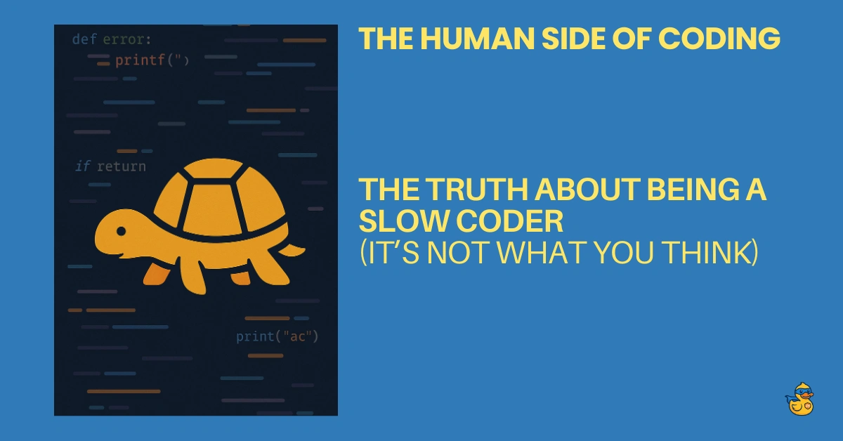 The Truth About Being a Slow Coder (It’s Not What You Think) - human side of coding zerotopyhero python blog